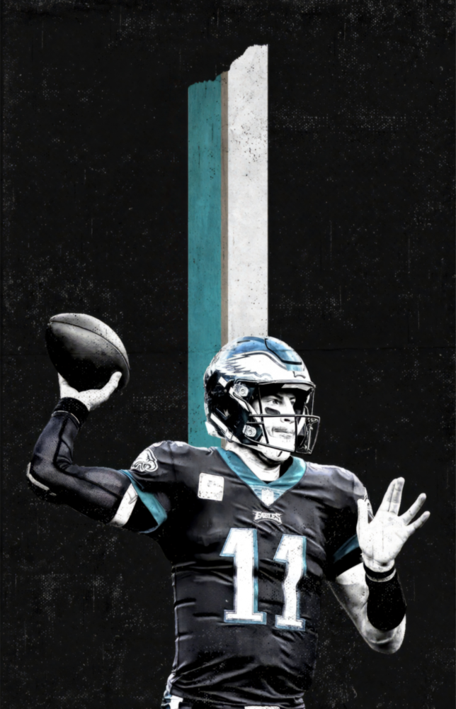 Arte della parete di vetro Carson Wentz