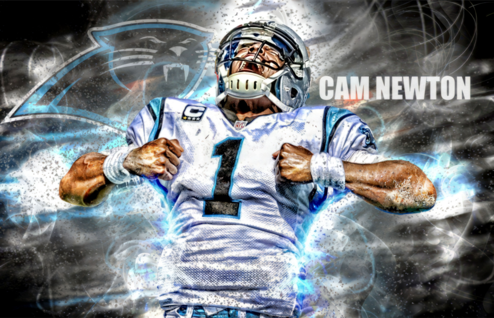 Cam Newton Glass Wall Art