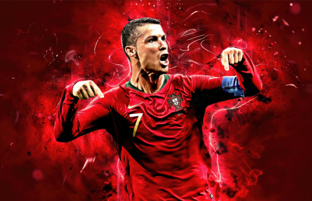 Christiano Ronaldo Glass Wall Art