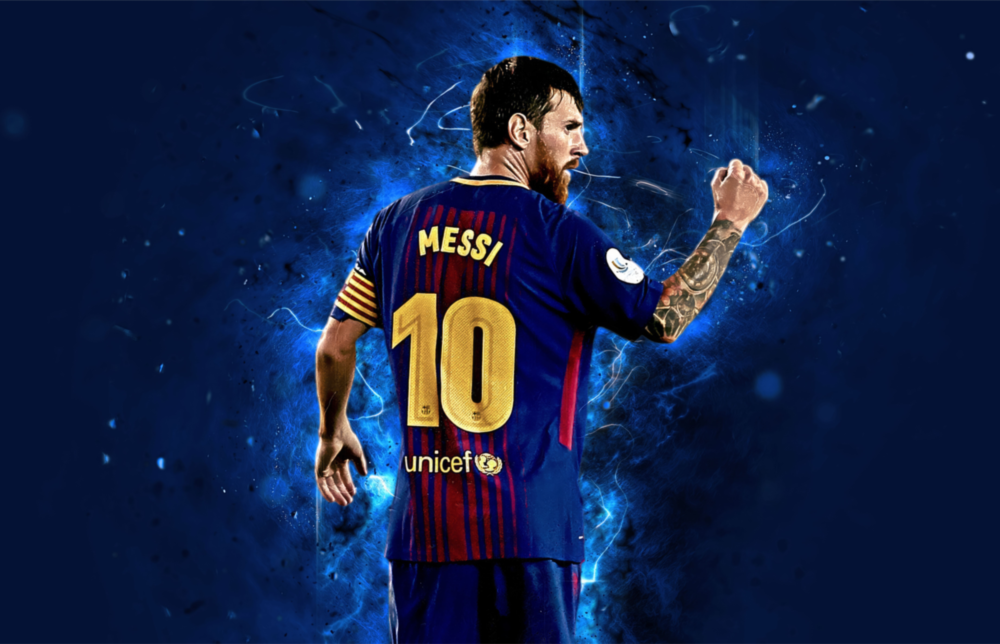 Messi Glass Wall Art