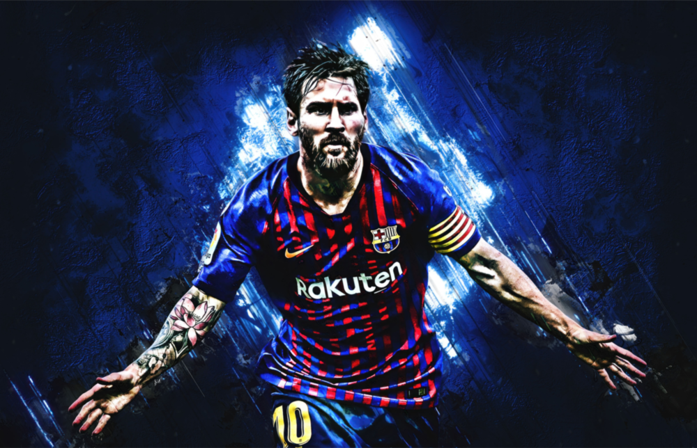 Messi Glass Wall Art