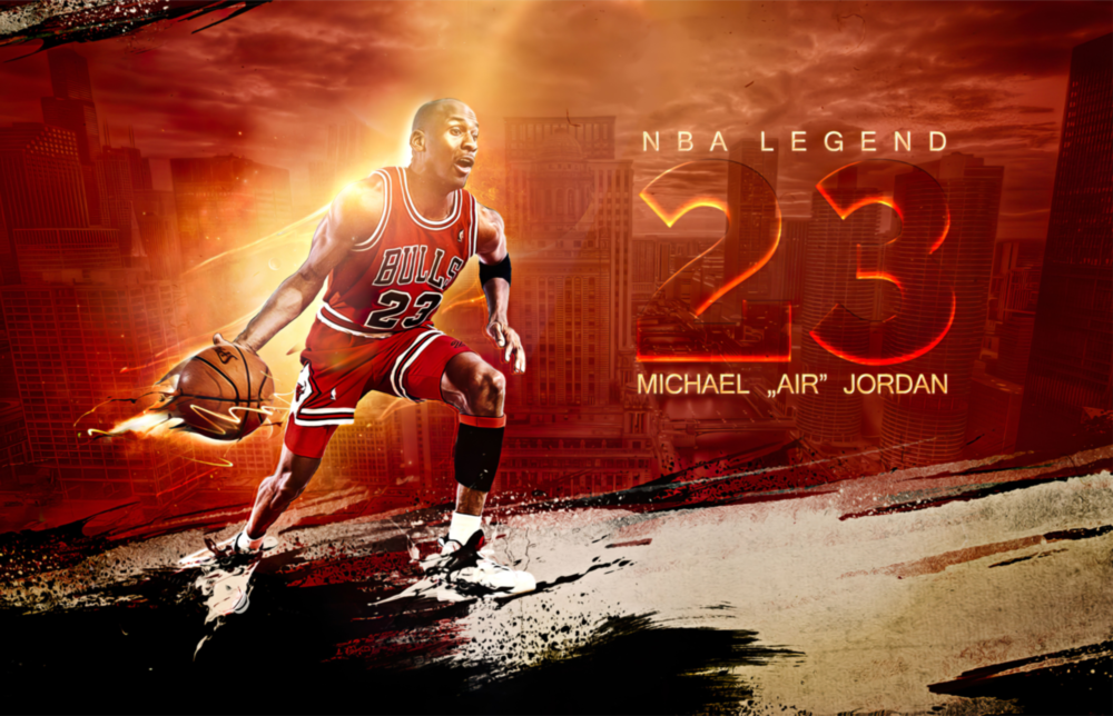 Michael Jordan Glass Wall Art