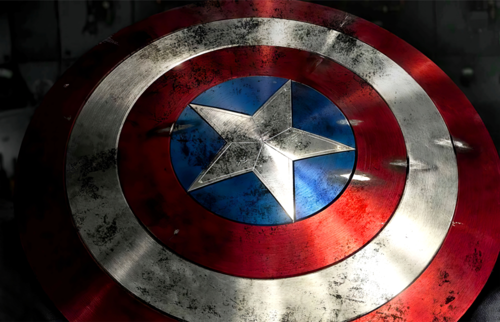 Arte della parete di vetro Capitano America