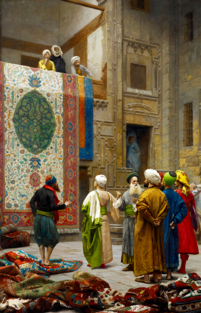 Arte della parete di vetro Venditore di tappeti