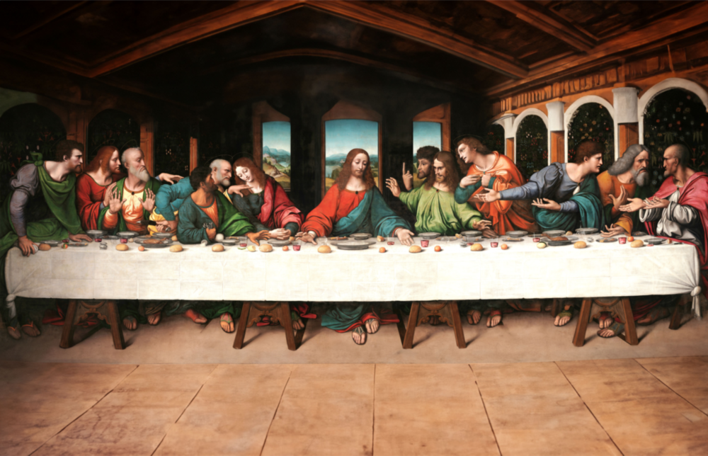 Arte della parete di vetro Ultima cena rimasterizzata