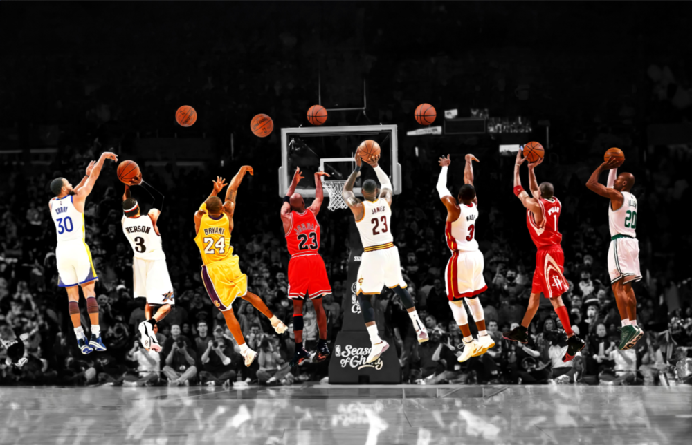 NBA All Stars Glass Wall Art