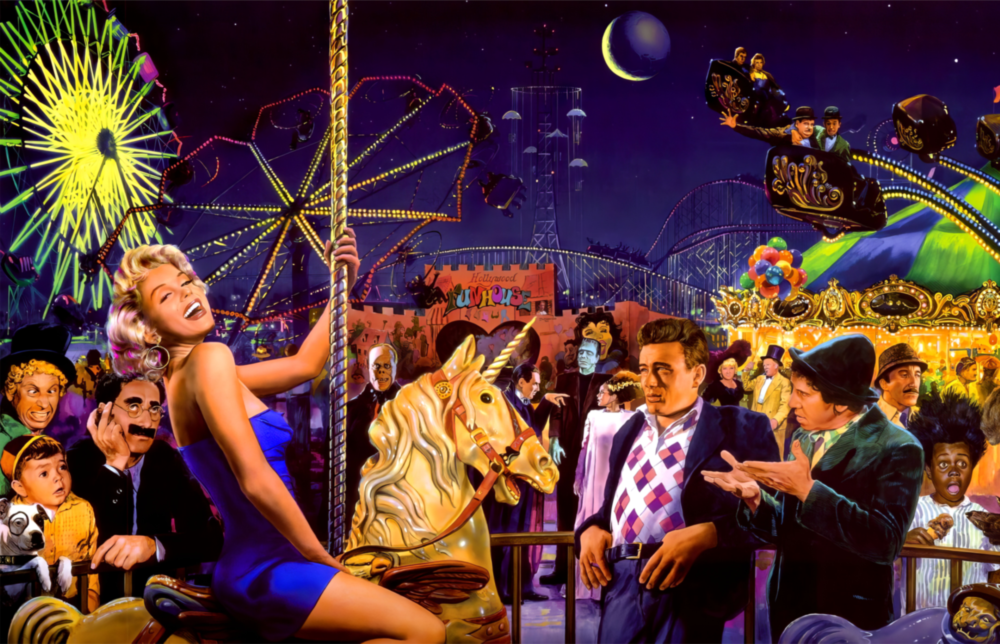 Marilyn Humphrey Theme Park Glass Wall Art