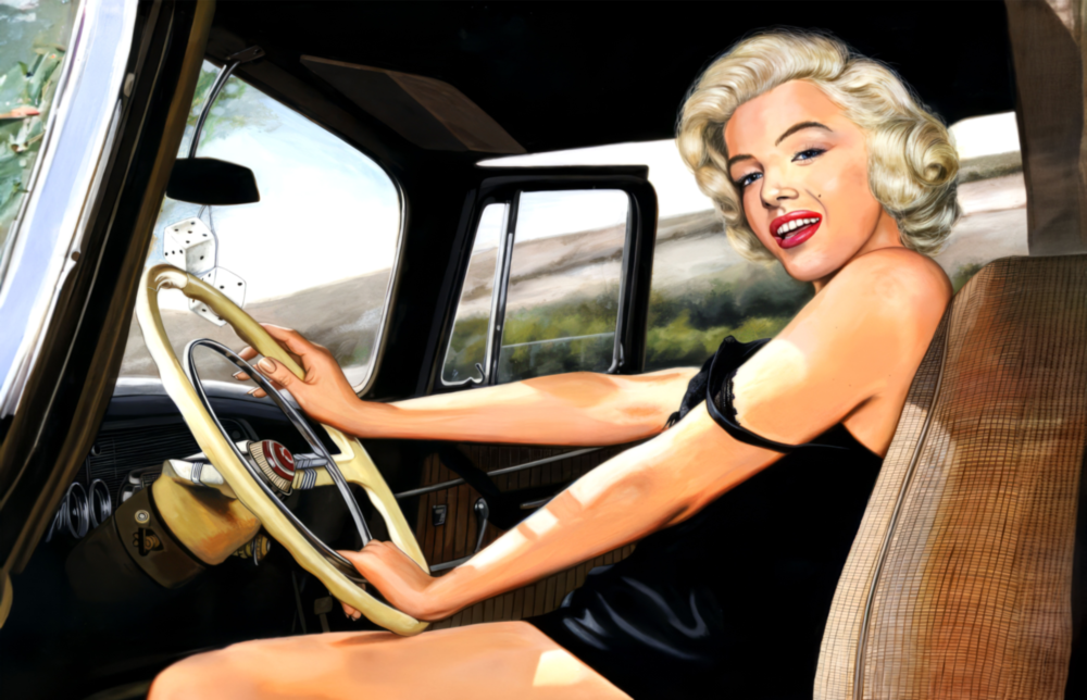 Arte della parete di vetro Marilyn Monroe
