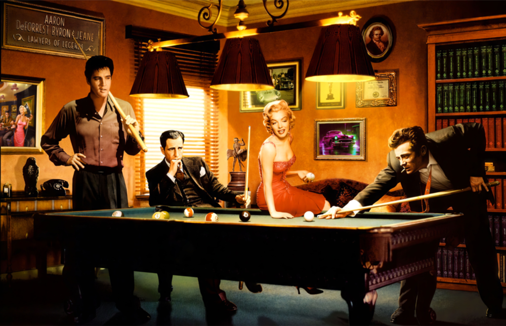 Arte della parete di vetro Marilyn Elvis Humphrey - Pool V2