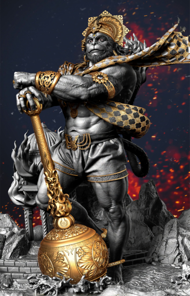 Affenkönig Glasbild