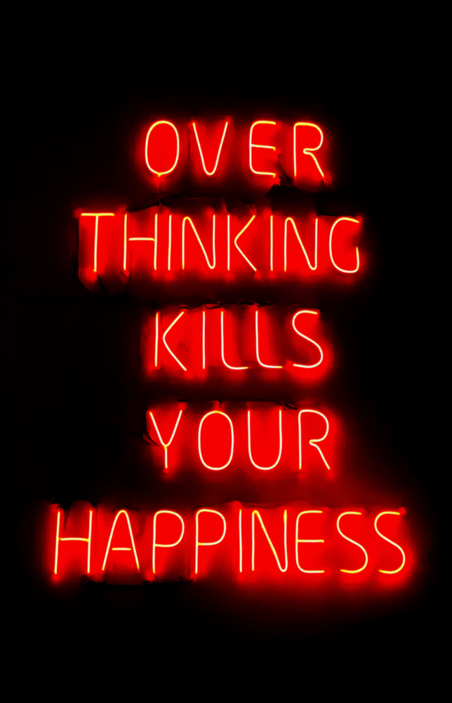 Over Thinking Glass Wall Art