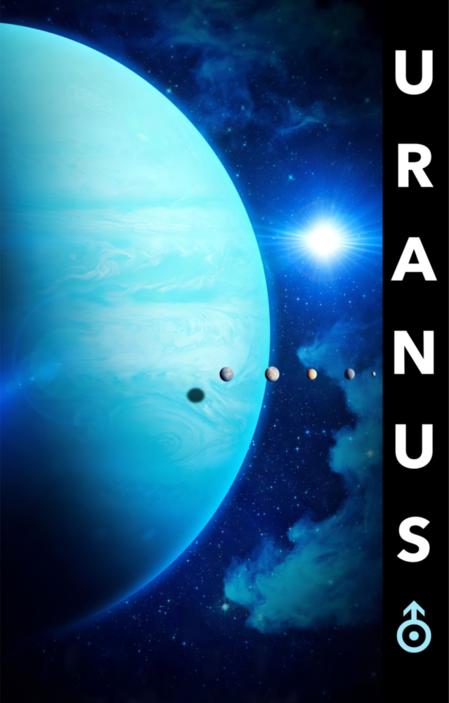 Arte della parete di vetro Urano