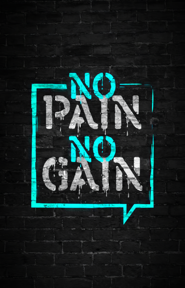 Arte della parete di vetro Nessun dolore nessun guadagno