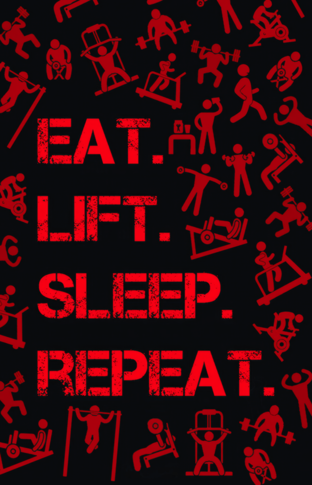 Arte della parete di vetro Mangia, solleva, dormi