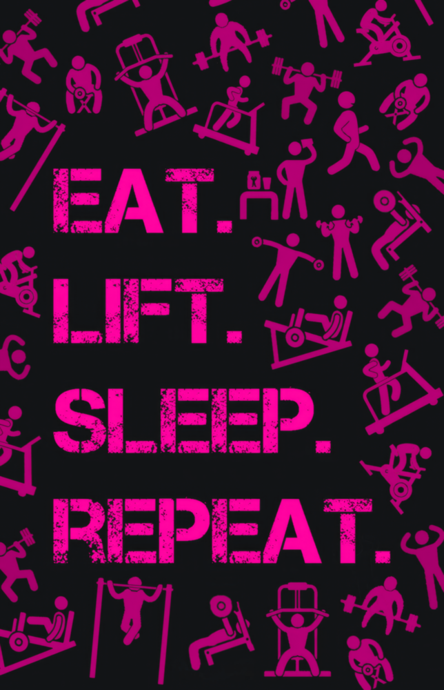 Arte della parete di vetro Mangia, solleva, dormi