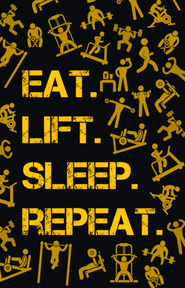 Arte della parete di vetro Mangia, solleva, dormi