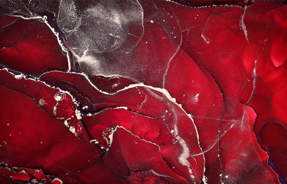 Red Marbellous Glass Wall Art