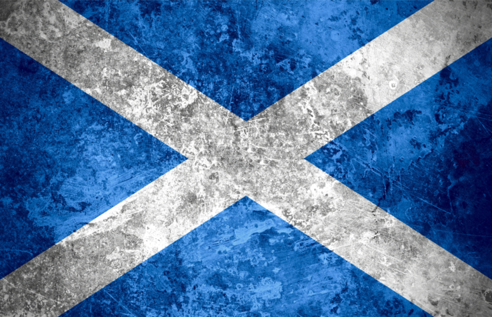Flag of Scotland Glass Wall Art