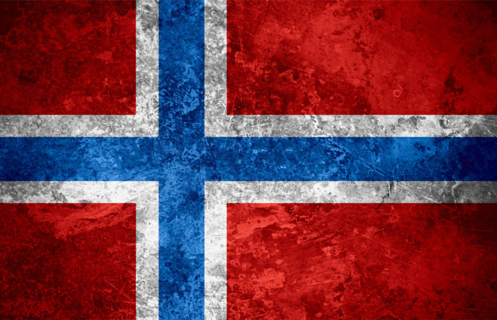 Flag of Norway Glass Wall Art