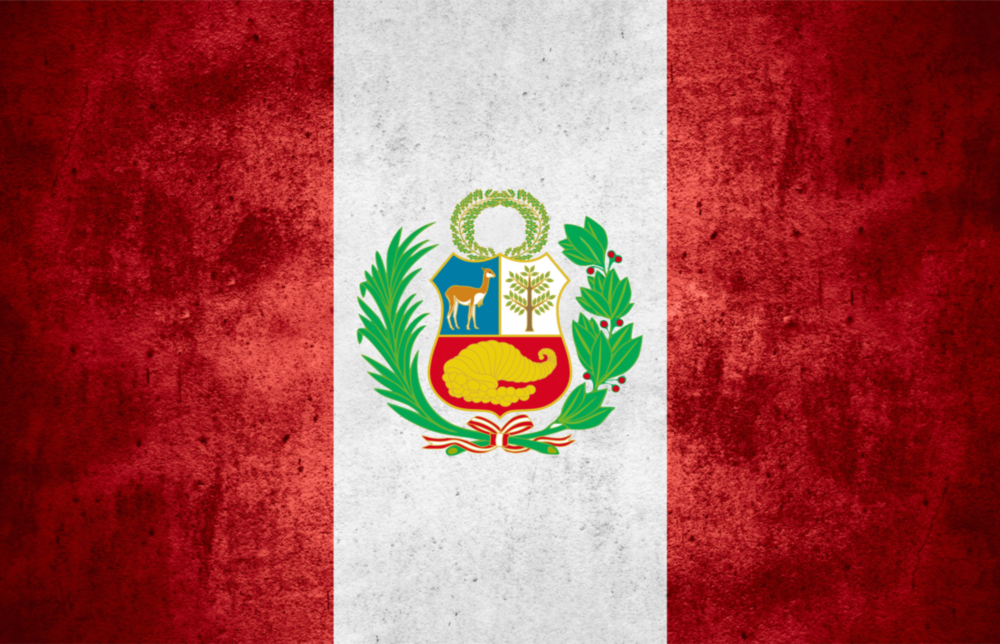 Flag of Peru Glass Wall Art