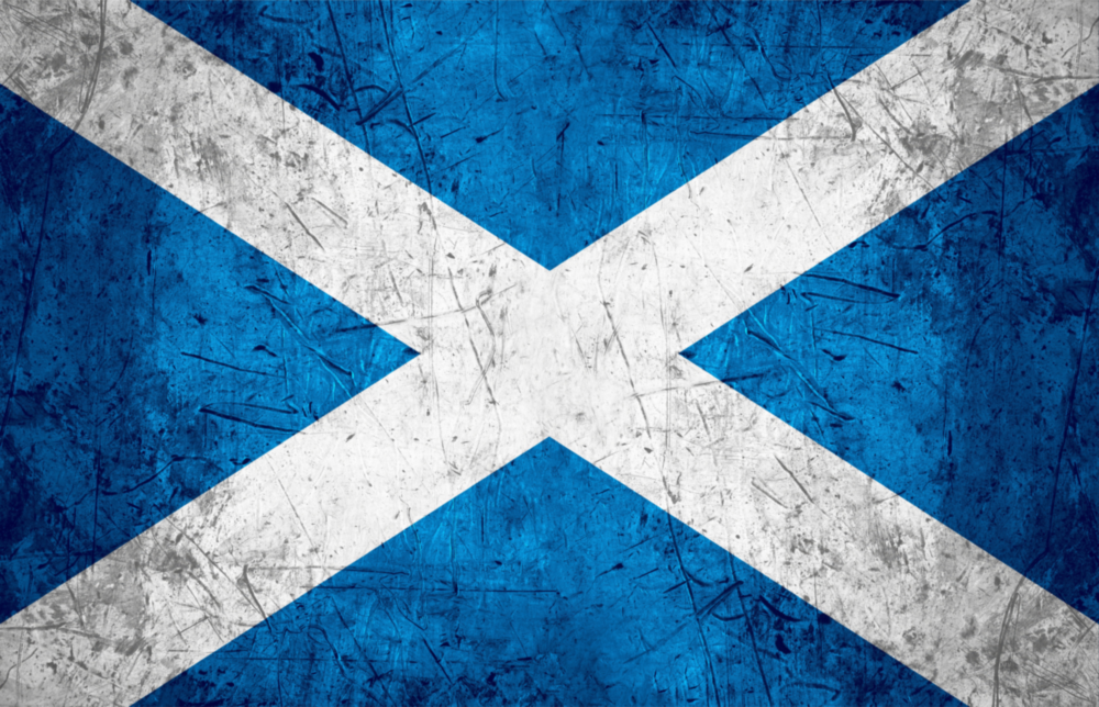 Flag of Scotland Glass Wall Art