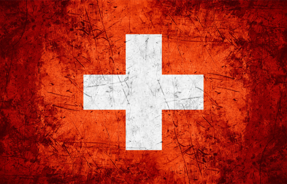 Flag of Switzerland Glass Wall Art