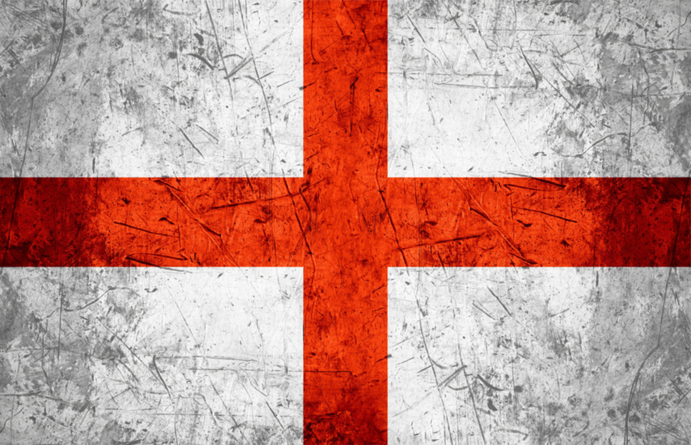 Flag of England Glass Wall Art