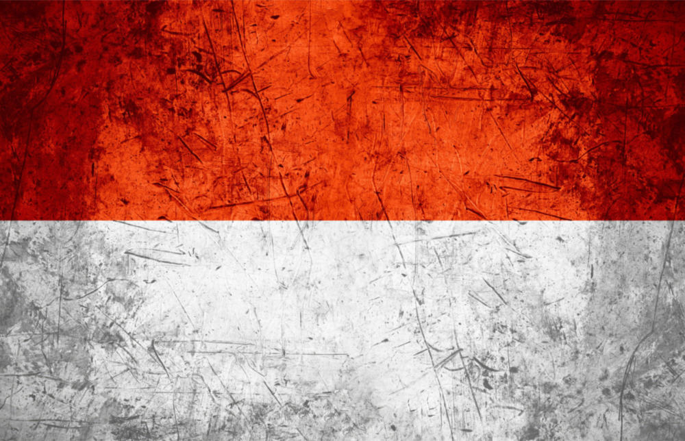 Flag of Indonesia Glass Wall Art