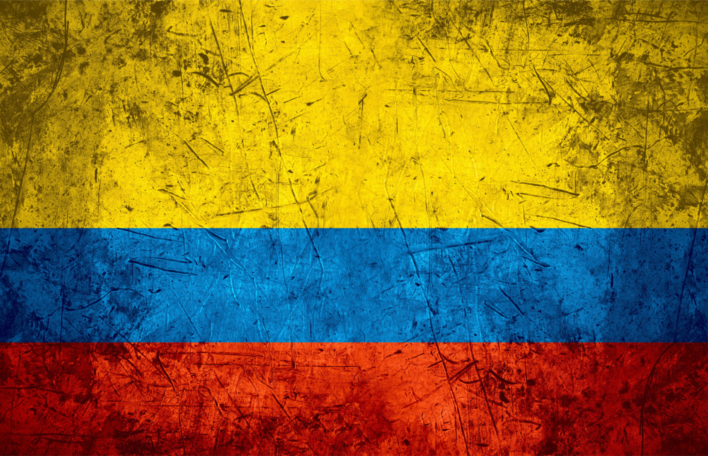 Flag of Colombia Glass Wall Art