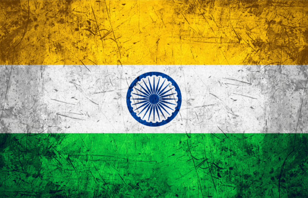Flag of India Glass Wall Art