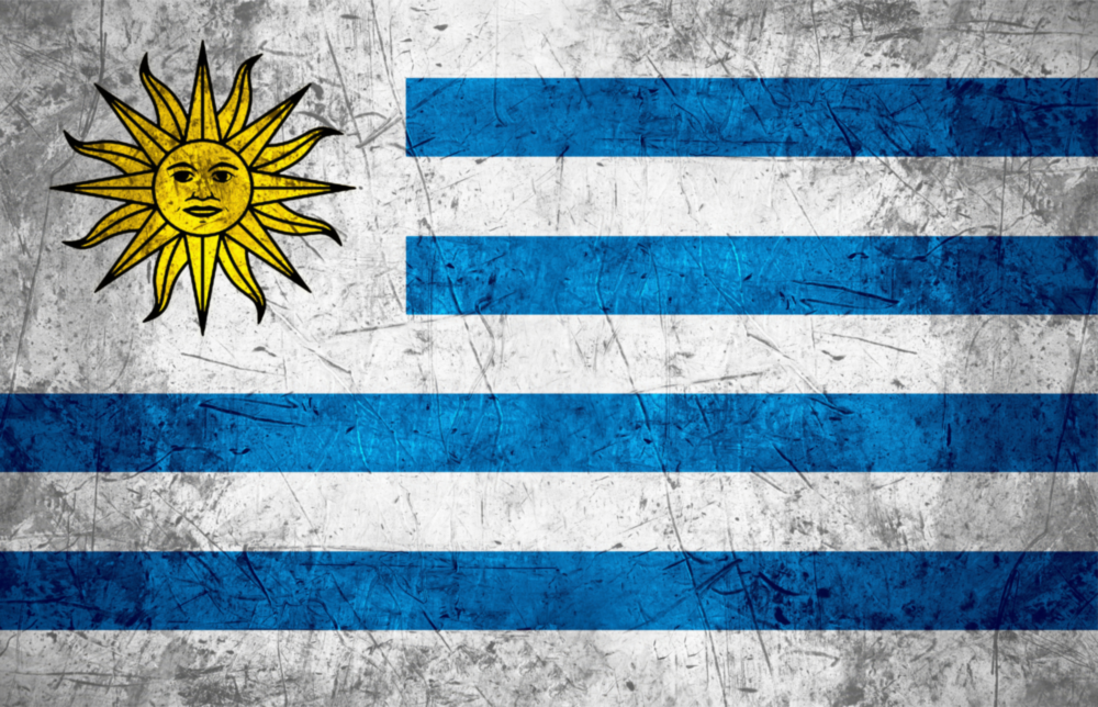 Flag of Uruguay Glass Wall Art