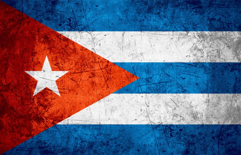 Flag of Cuba Glass Wall Art