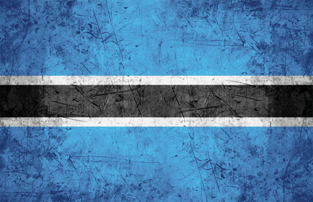 Flag of Botswana Glass Wall Art