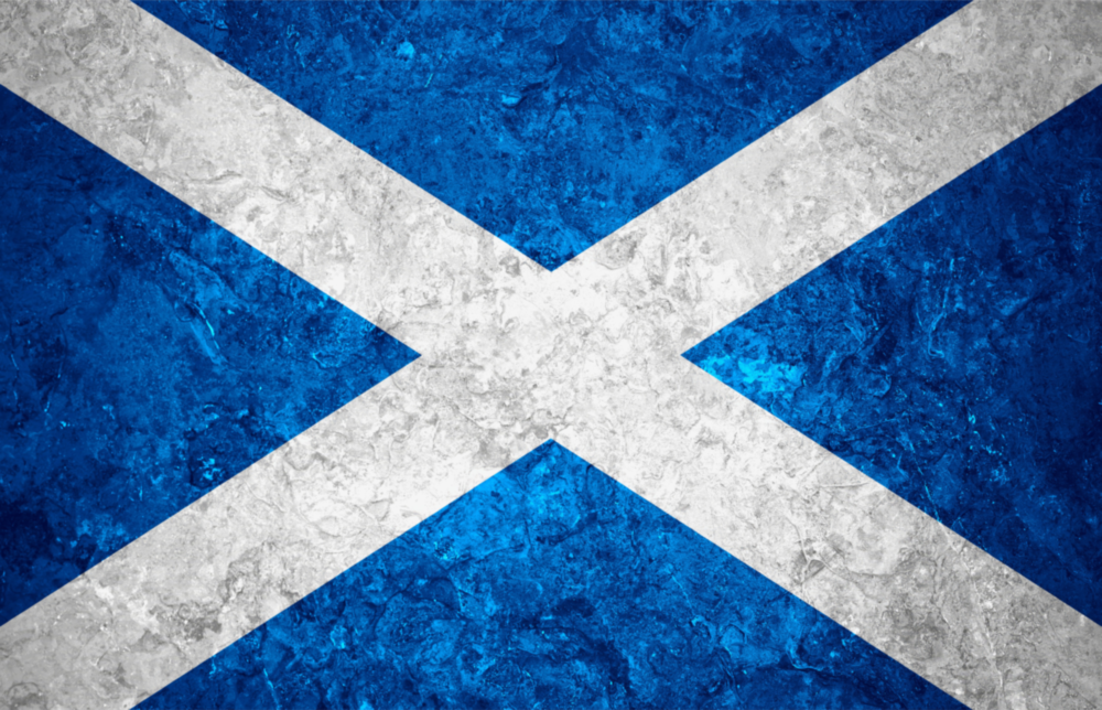 Flag of Scotland Glass Wall Art
