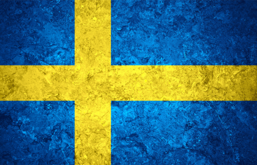 Flag of Sweden Glass Wall Art