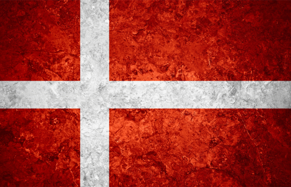 Flag of Denmark Glass Wall Art