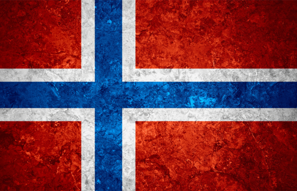 Flag of Norway Glass Wall Art