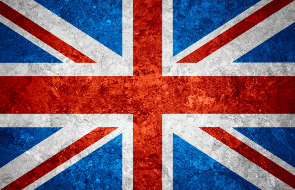 Flag of United Kingdom Glass Wall Art