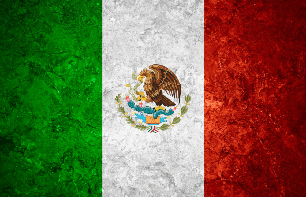 Flag of Mexico Glass Wall Art