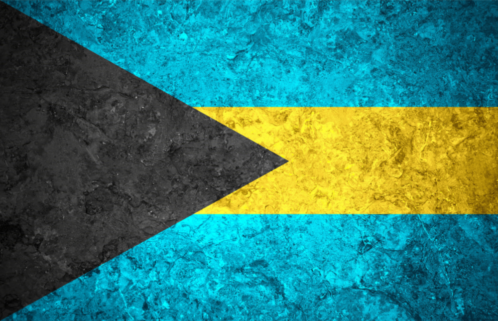 Flag of Bahamas Glass Wall Art