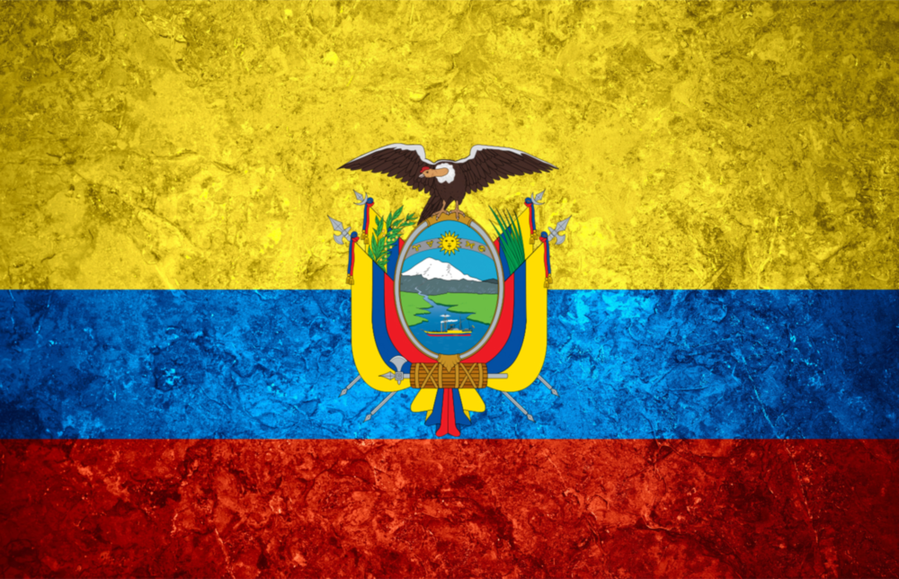 Flag of Ecuador Glass Wall Art