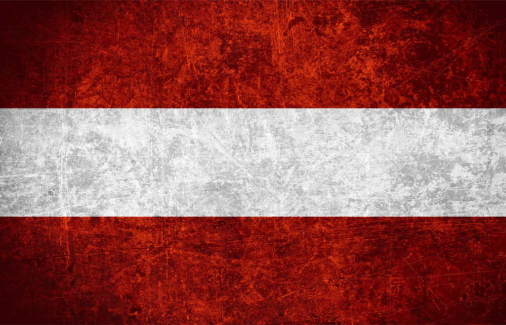Flag of Austria Glass Wall Art