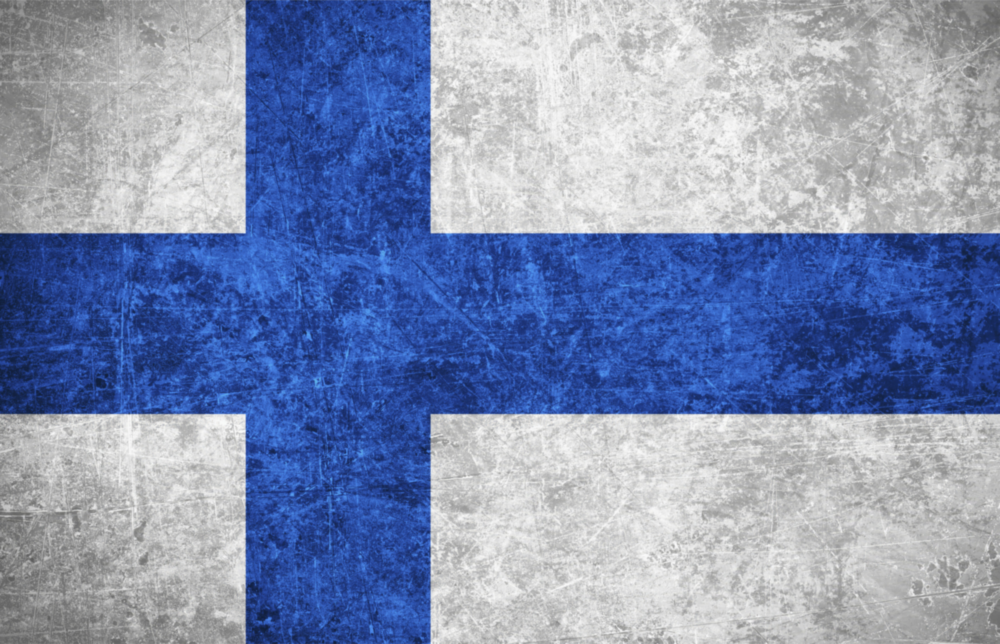 Flag of Finland Glass Wall Art