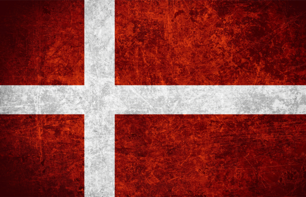 Flag of Denmark Glass Wall Art