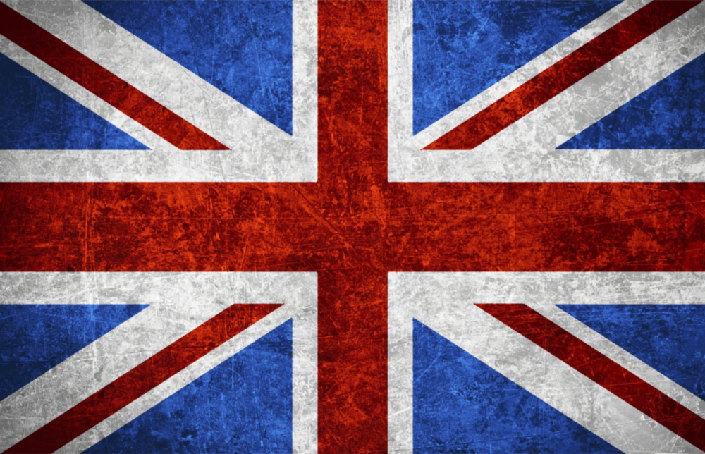Flag of United Kingdom Glass Wall Art