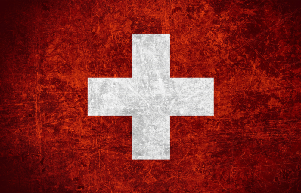 Flag of Switzerland Glass Wall Art