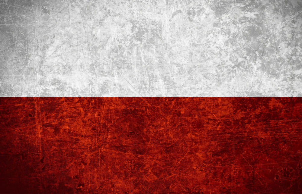 Flag of Poland Glass Wall Art