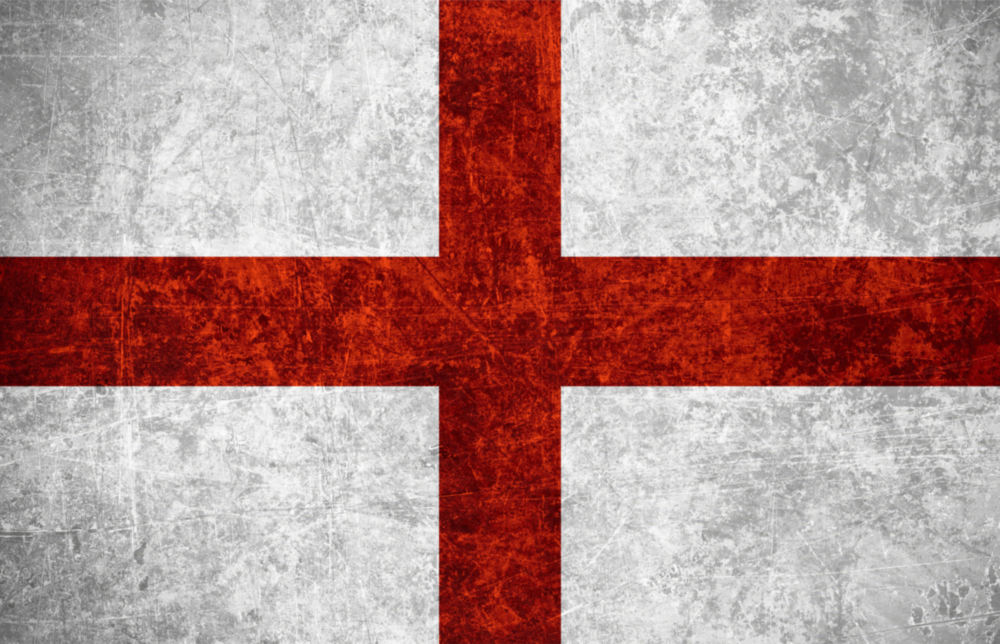 Flag of England Glass Wall Art