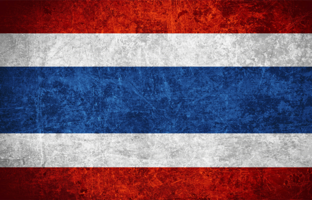 Flag of Tayland Glass Wall Art