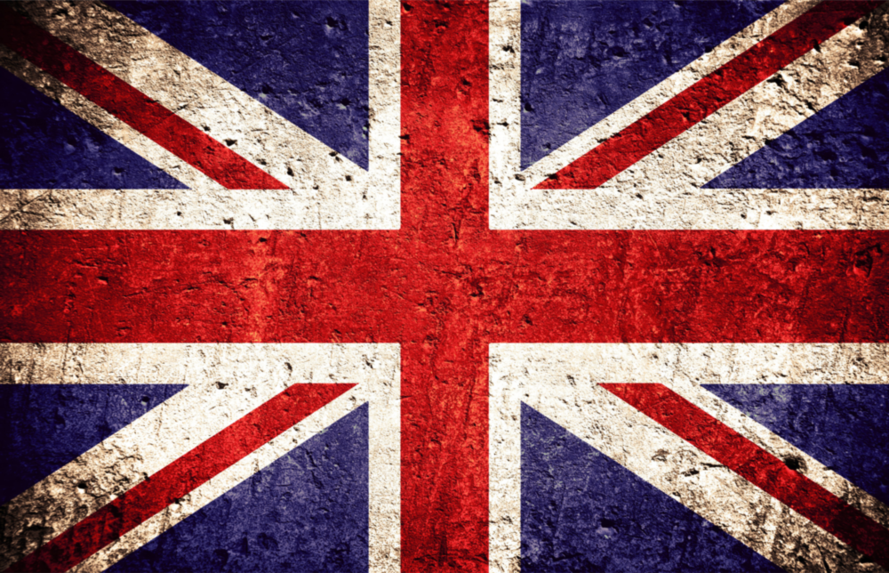 Flag of United Kingdom Glass Wall Art